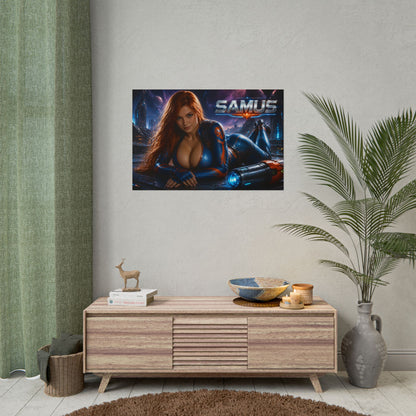 Samus Aran Wall Art Poster PC Gaming Decor Bedroom Collector Print