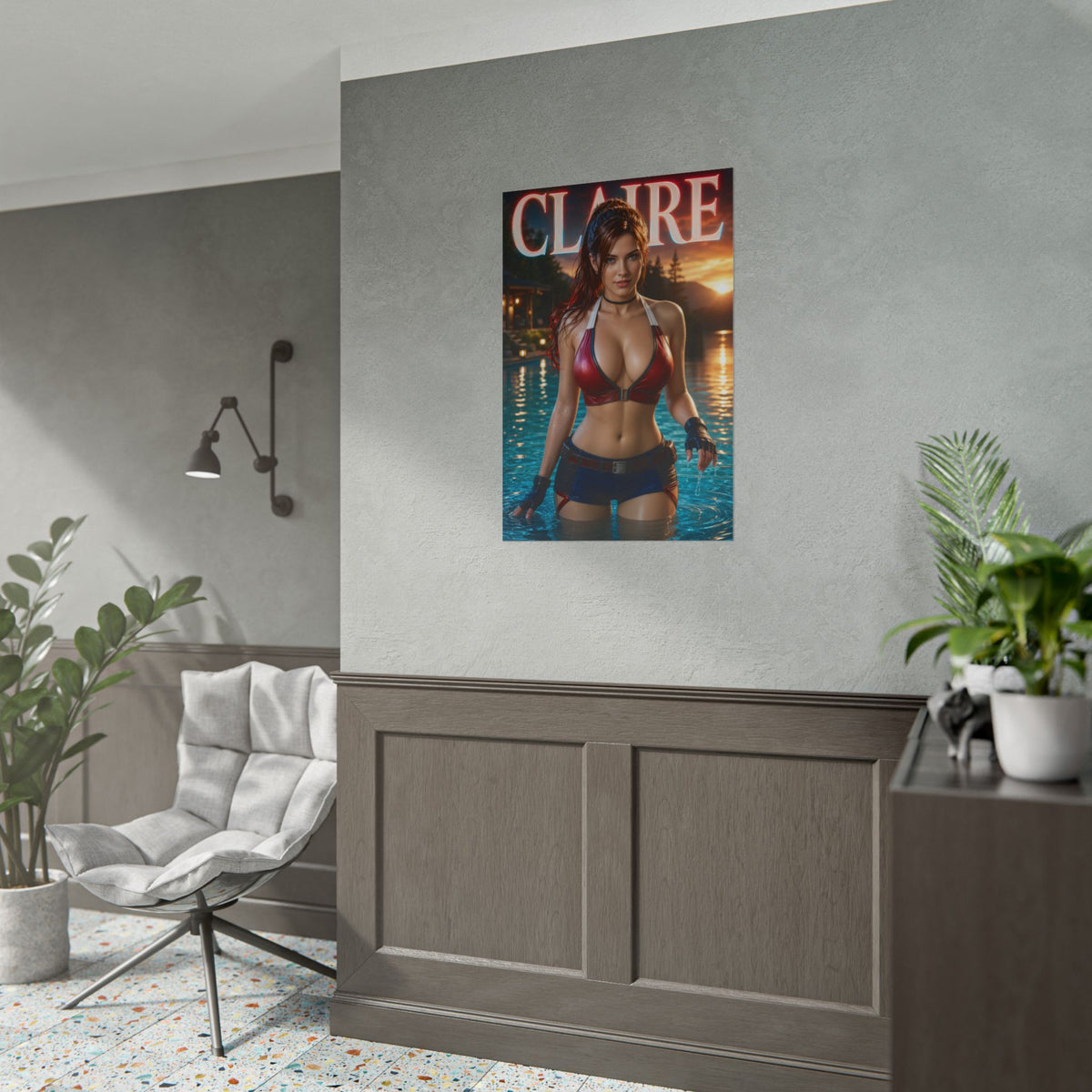 Claire Redfield Resident Evil Poster Wall Art Character Room Decor Collectible P