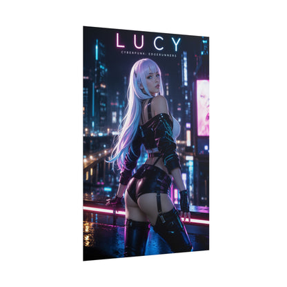 Lucy Cyberpunk Poster, Edgerunners Wall Art, Anime Print, Gamer Decor