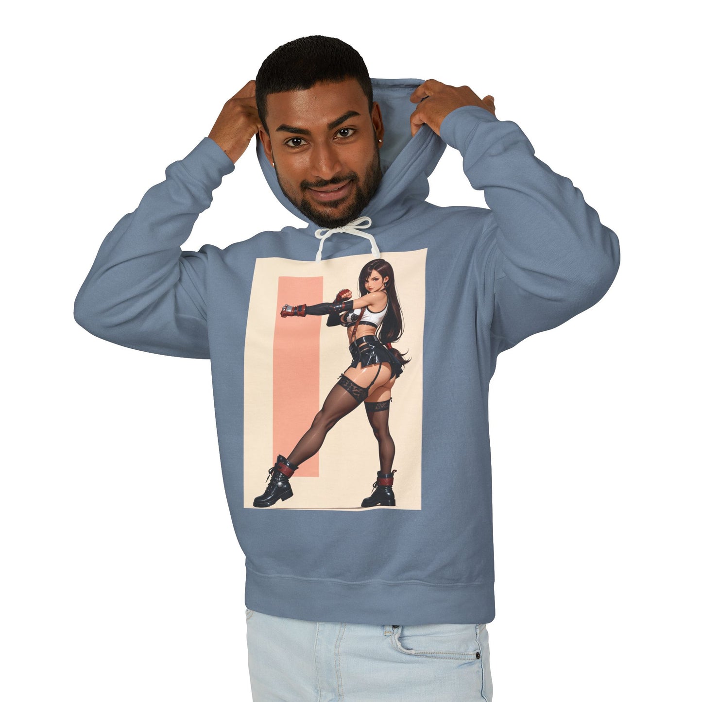 Худі з капюшоном Tifa Lockhart | Худі з фентезійною RPG | Пуловер з аніме-воїном