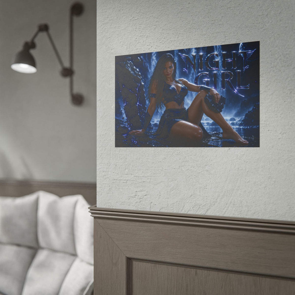 Comic Wall Art Night Girl Poster Heroine Room Decor Collectible Character Print