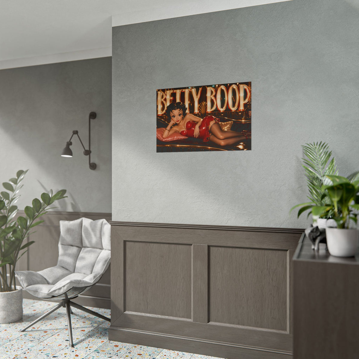 Retro Room Decor Betty Boop Betty Boop Poster Cartoon Wall Art Character Print