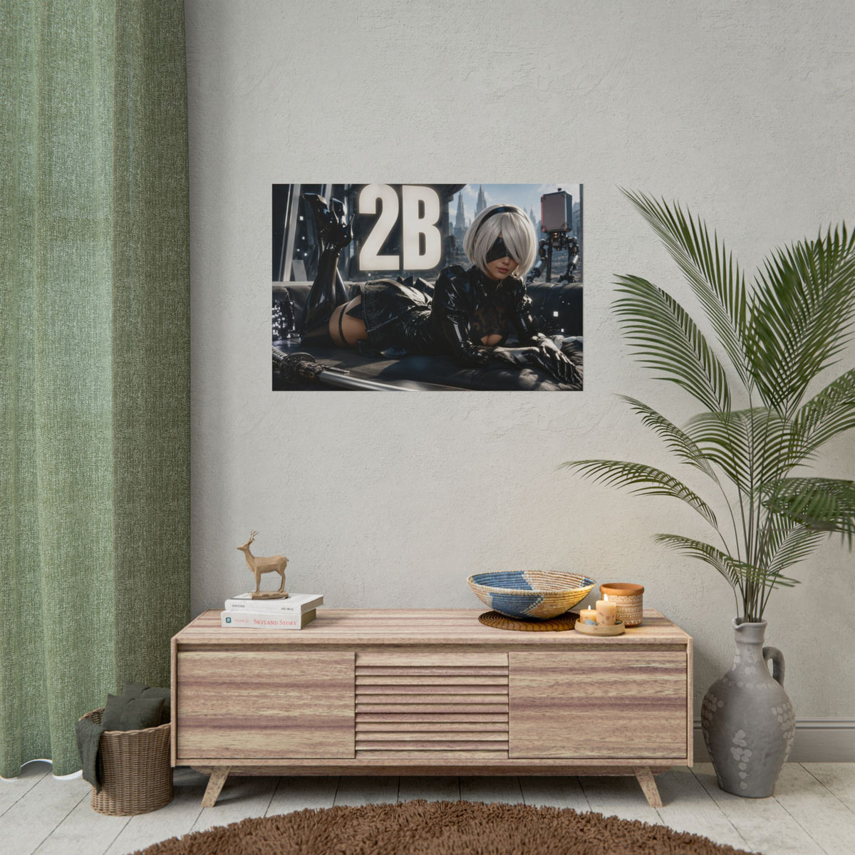 2B Character Poster NieR Gamer Room Wall Art Collectible Decor Collectible Print