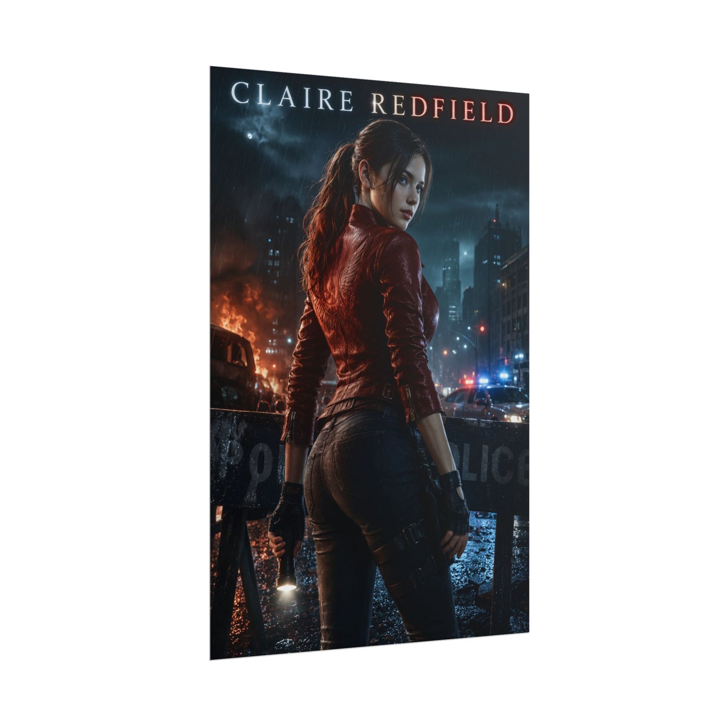 Resident Evil 2 Claire Redfield Poster Video Game Wall Art Print