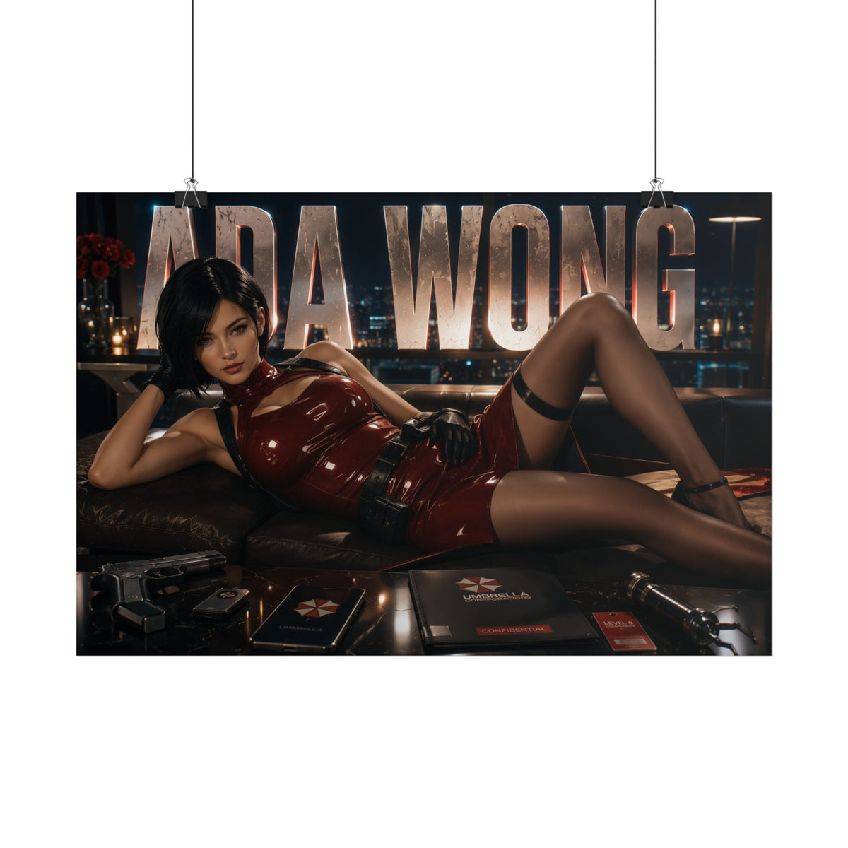 Ada Wong Resident Evil Poster Gaming Wall Art Gamer Room Decor Collectible Print
