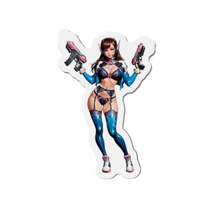 Магніт D.VA Anime – Магніт на холодильник Overwatch, декор із милою дівчиною-меха