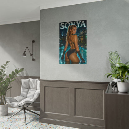 Sonya Blade Mortal Kombat Poster PC Gaming Wall Decor Bedroom Art Collector Gift