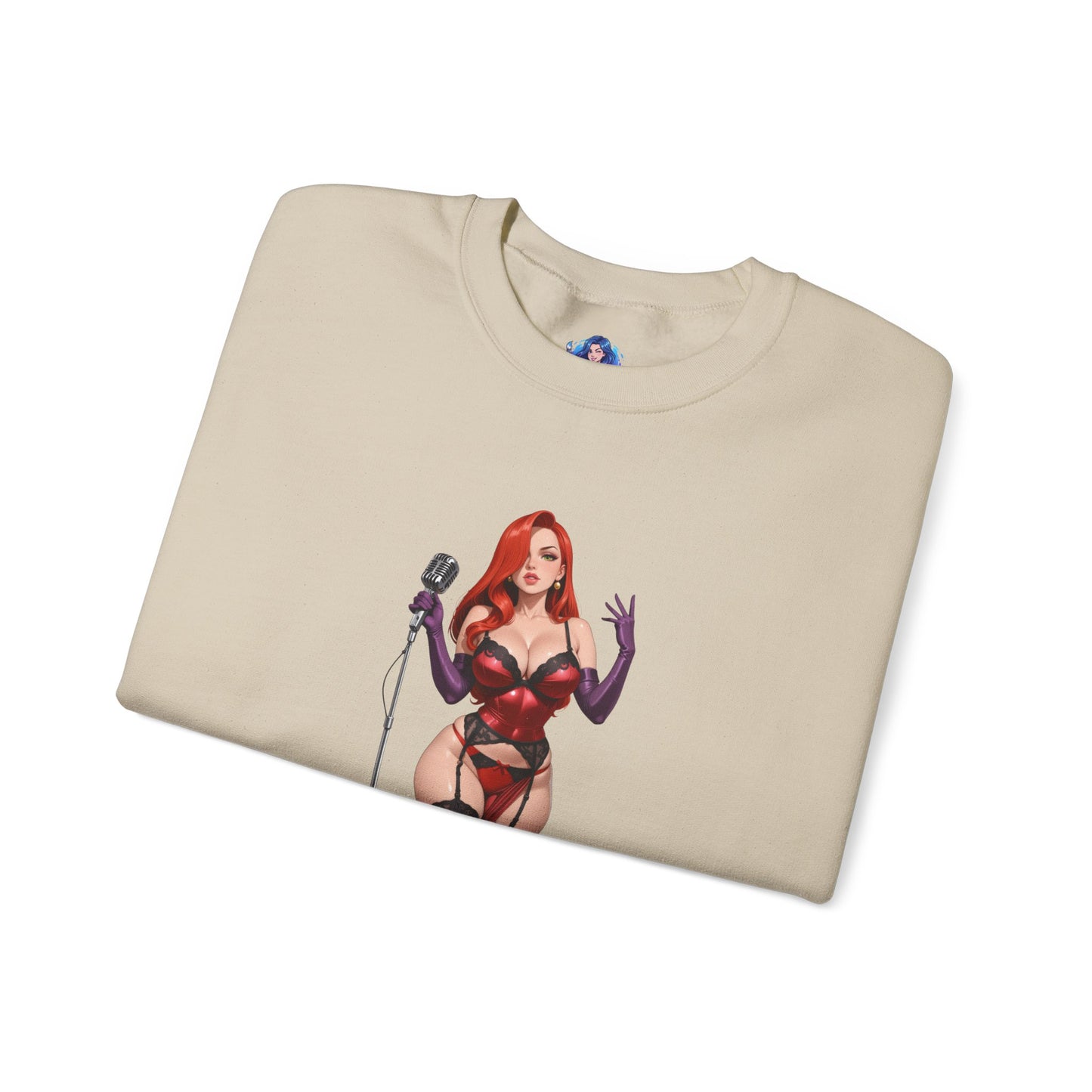 Jessica Rabbit Sweatshirt, klassischer Cartoon-Rundhalsausschnitt, gemütliche Retro-Streetwear für Fans
