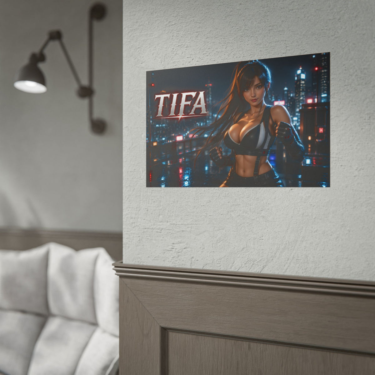 Game Room Decor Tifa Lockhart Poster Character Wall Art Gamer Gift
