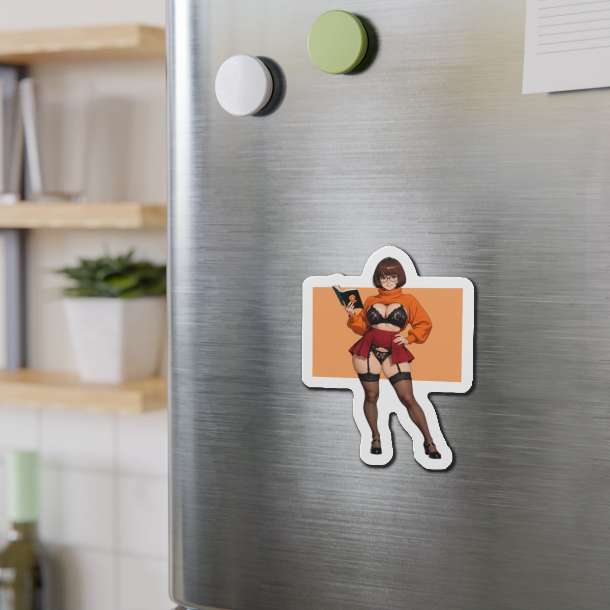 Velma-Magnet – Scooby-Doo-Anime-Mädchen-Kühlschrankmagnet, süße Nerd-Deko