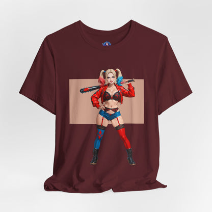 Harley Quinn Shirt | DC Comics T-Shirt für Otakus &amp; Gamer | Süßes, verrücktes Waifu-Shirt