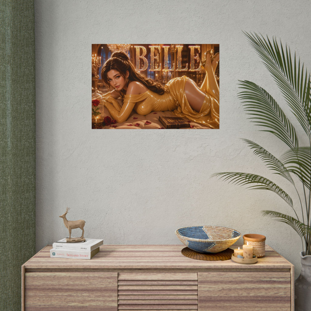 Fantasy Room Decor Belle Beauty and the Beast Poster Wall Art Character Print