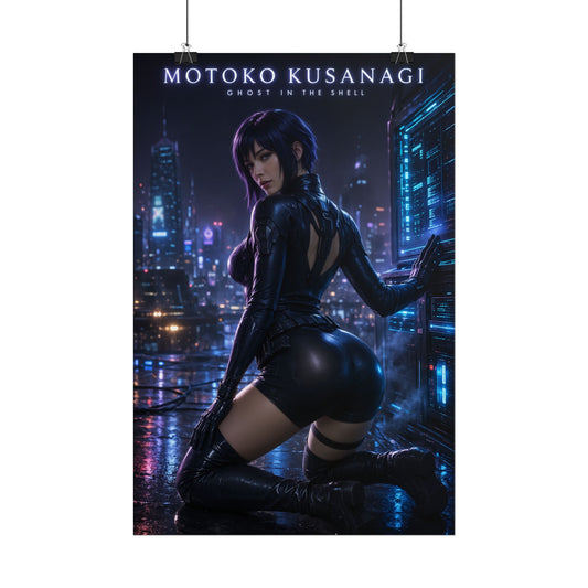 Ghost in the Shell Motoko Kusanagi Cyberpunk Gamer Bedroom Decor Anime Gaming Poster Print