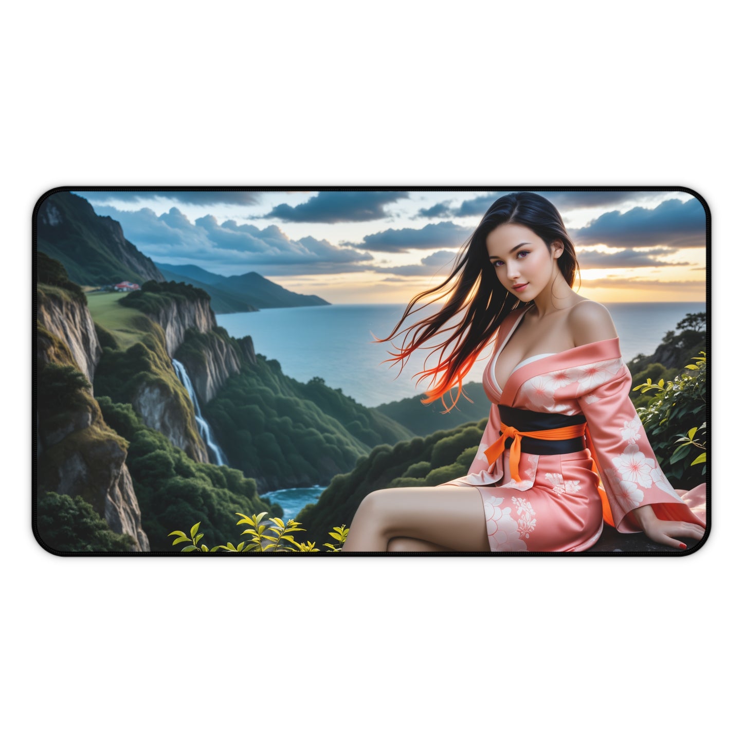 Gaming-Mauspad – Nezuko Kamado Schreibtischunterlage, Anime Demon Slayer Girl Setup