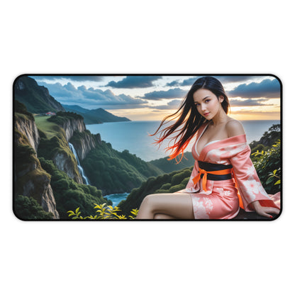 Gaming-Mauspad – Nezuko Kamado Schreibtischunterlage, Anime Demon Slayer Girl Setup