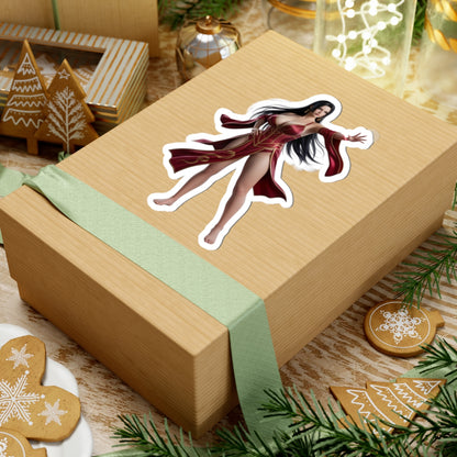 Boa Hancock Sticker – Anime Character Vinyl Sticker for Laptops & Indoor Decor on festive gift box, glossy vinyl detail