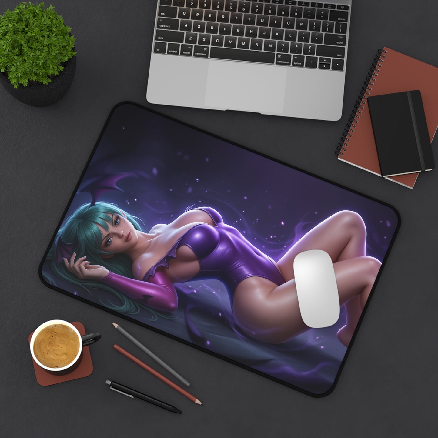 Darkstalkers Mouse Pad, Morrigan Desk Mat, Gamer Gift XXL
