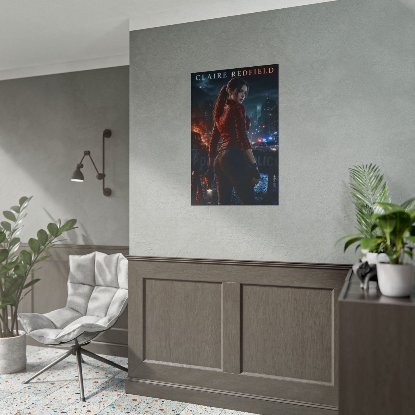 Resident Evil 2 Claire Redfield Poster Video Game Wall Art Print