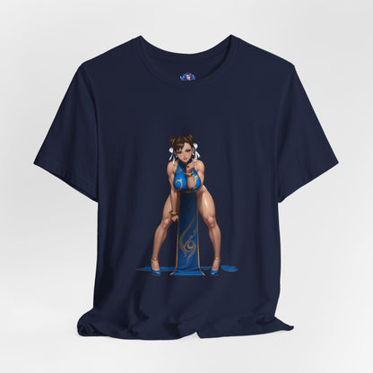 Chun-Li T-Shirt | Street Fighter Grafik-T-Shirt für Gamer &amp; Anime-Fans | Kämpfer-Waifu-Shirt