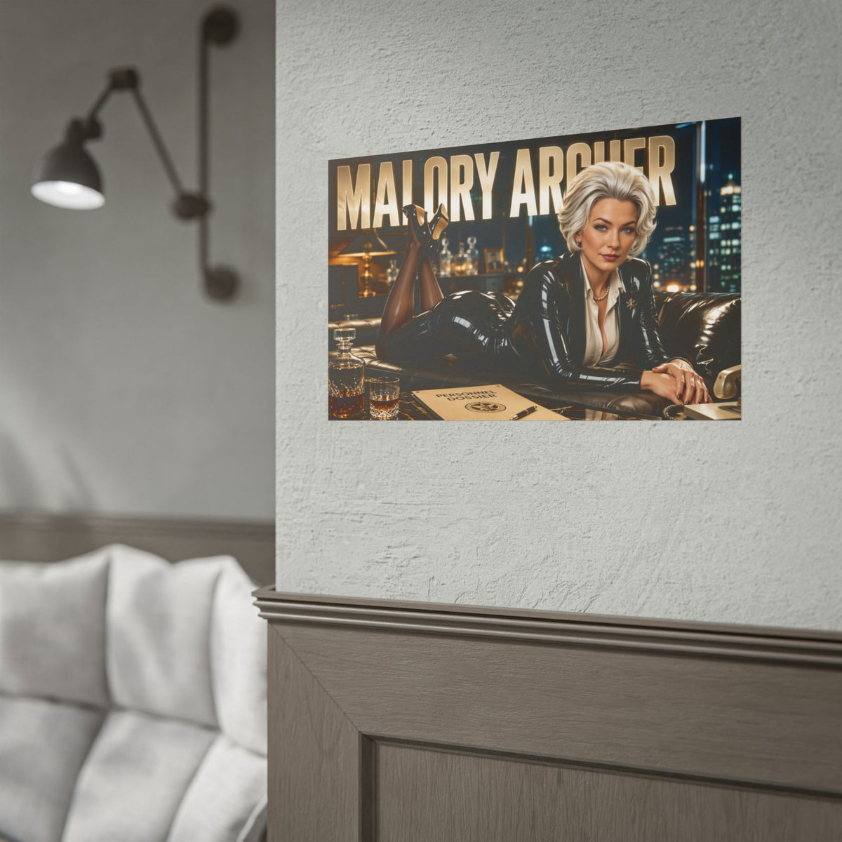 Malory Archer Character Poster Archer Wall Decor Collectible Art Print