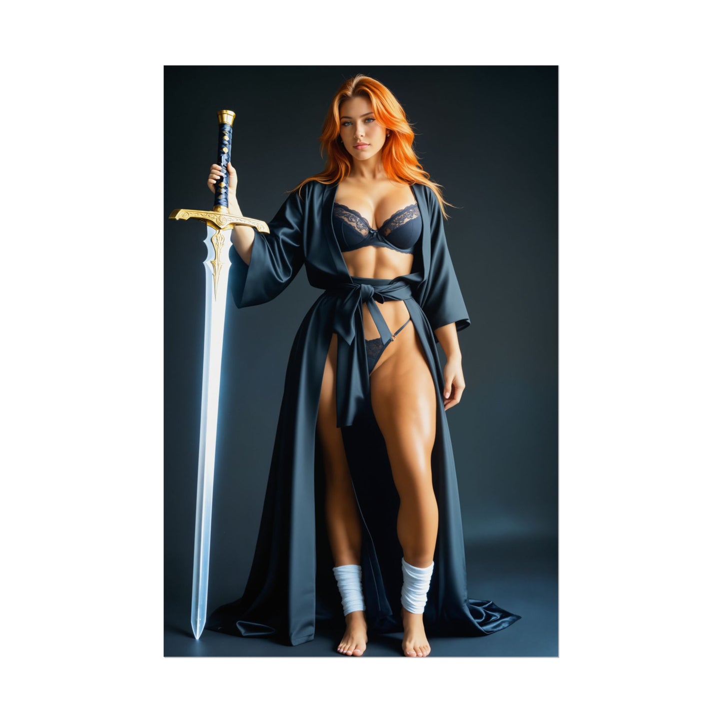 Rangiku Matsumoto Poster, Bleach Anime Girl Art Print, Waifu Soul Reaper Wall Decor