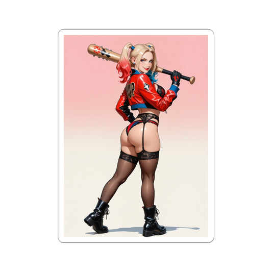 Harley Queen Sticker – Premium Comic Vinyl Sticker for Indoor Use
