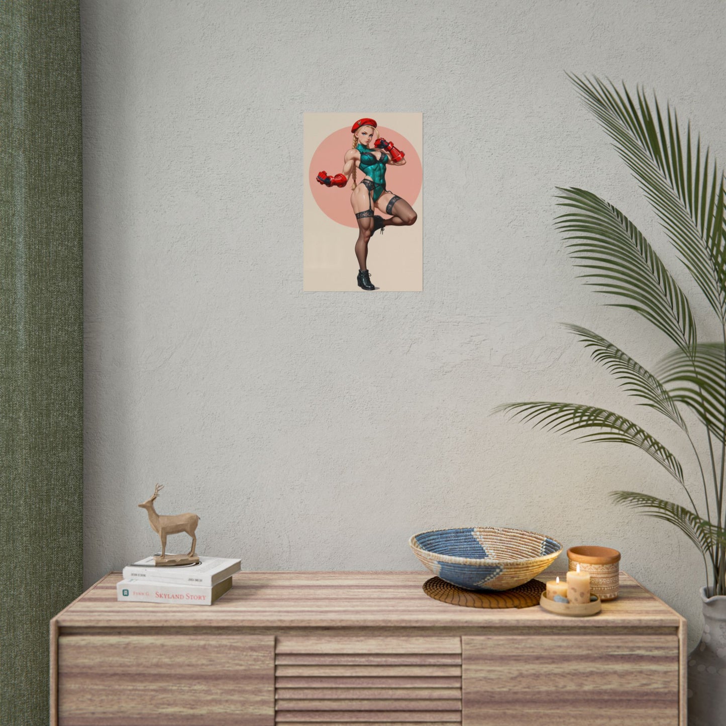 Плакат Кеммі Вайт, художній принт дівчини з аніме "Street Fighter", декор стін кімнати для геймерів