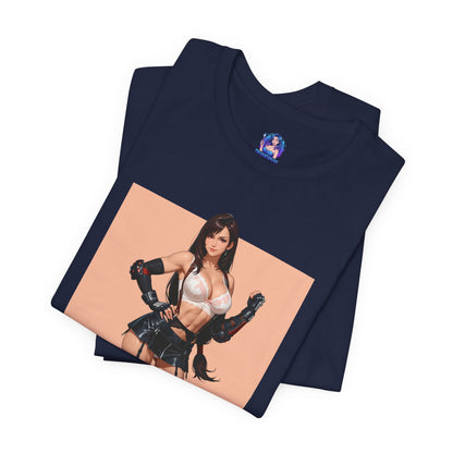Tifa Lockhart T-Shirt | Final Fantasy VII T-Shirt für Gamer und Otaku-Fans | Starkes Waifu-Shirt