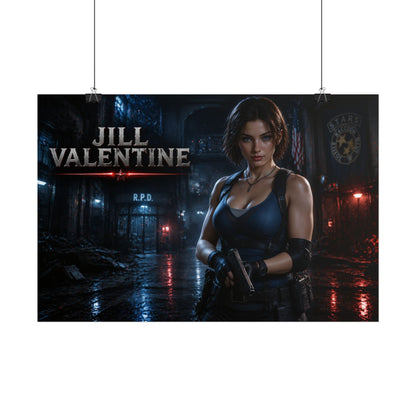 Game Room Decor Jill Valentine Poster Character Wall Art Gamer Gift
