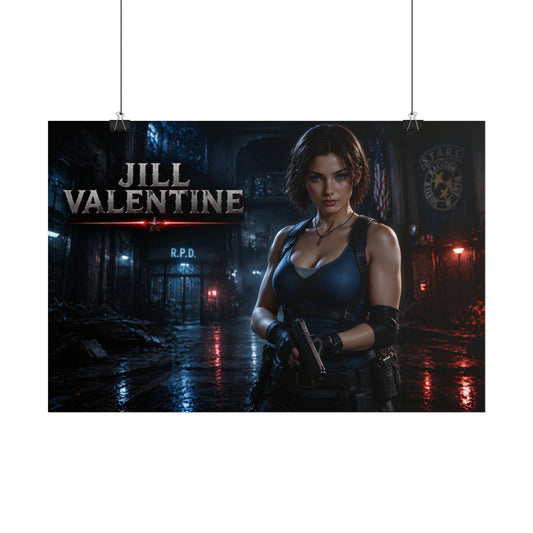 Game Room Decor Jill Valentine Poster Character Wall Art Gamer Gift