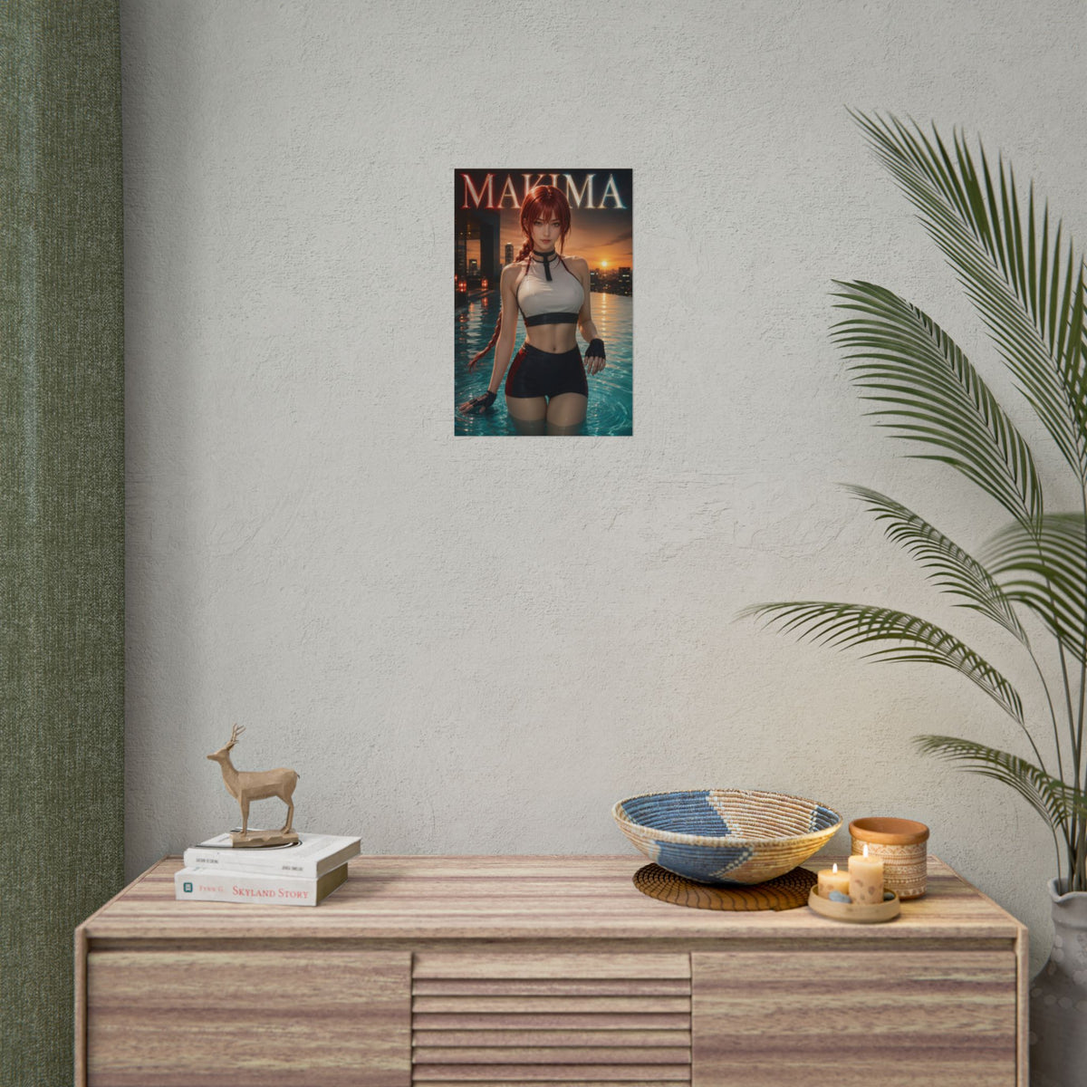 Anime Wall Art Makima Chainsaw Man Poster Otaku Room Decor Collector Gift Print