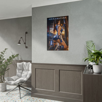 Asuka Kazama Poster, Tekken Art Print, Gaming Wall Decor