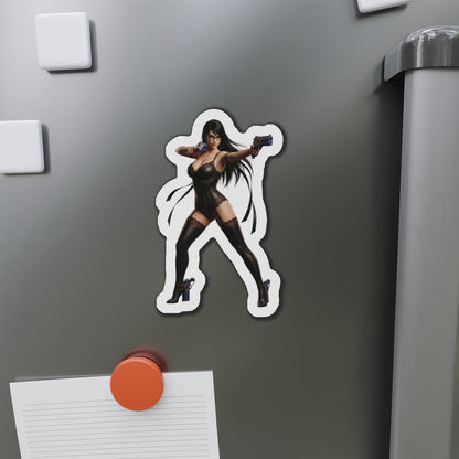 Bayonetta Magnet – Action Game Heroine Fridge Magnet, Anime Style Decor vinyl die-cut fridge magnet showing Bayonetta in anime-style pose
