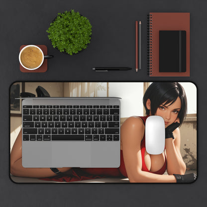 Ada Wong Desk Mat, Action Game Heroine Mouse Pad, Gaming Desk Setup