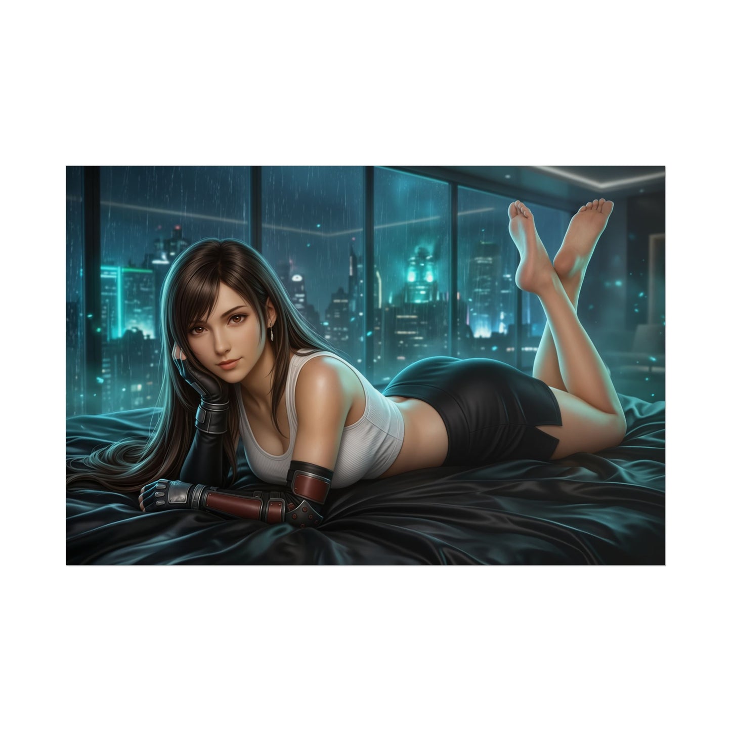 Tifa Lockhart Poster, Final Fantasy Art Print, Gaming Room Decor