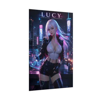 Lucy Cyberpunk Poster, Anime Wall Art, Sci Fi Print, Bedroom Decor