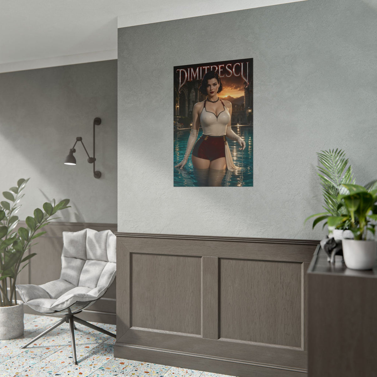 Lady Dimitrescu Resident Evil Poster Wall Art Character Room Decor Collectible P