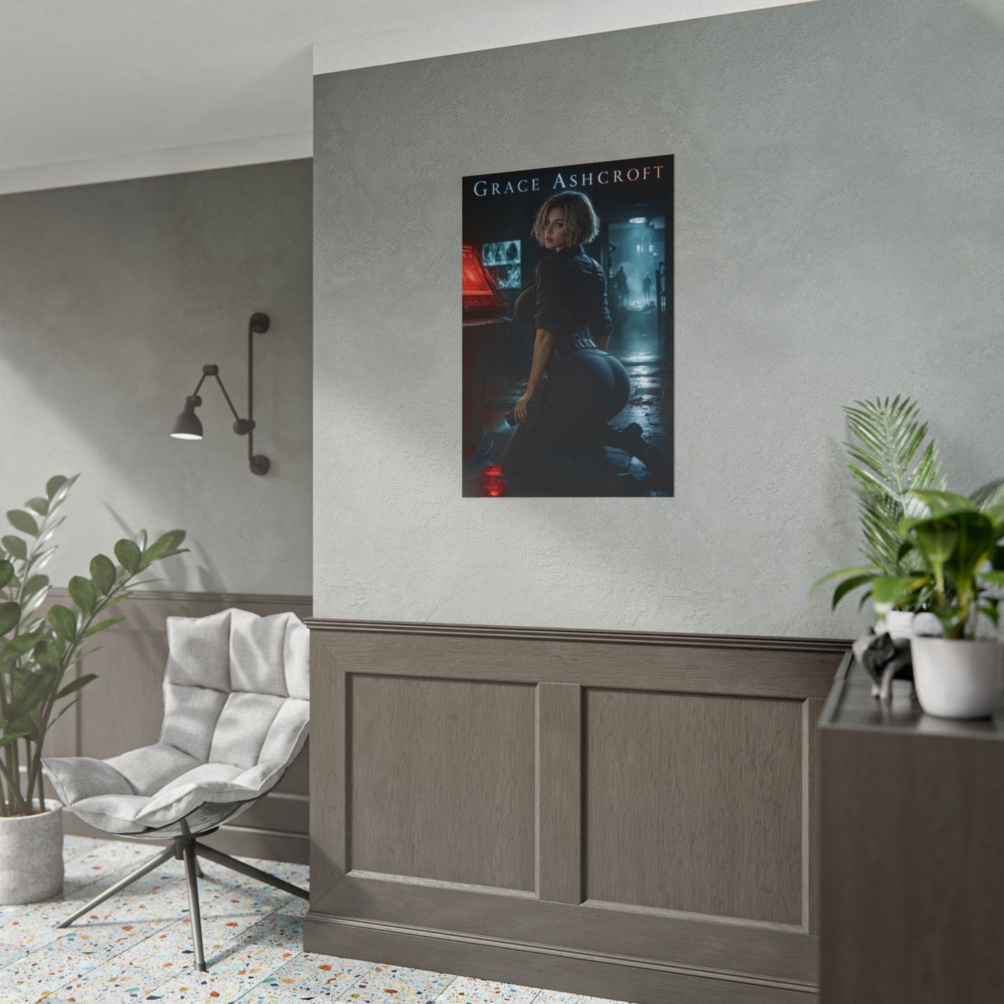 Grace Ashcroft Poster, Survival Horror Wall Art, Gaming Print Decor