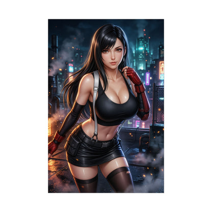 Tifa Lockhart Final Fantasy Poster Anime Girl Wall Art Fantasy Woman Print Gamer Room Decor Gift