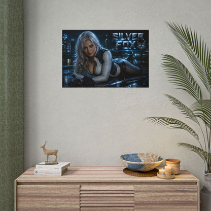 Comic Wall Art Silver Fox Poster Heroine Room Decor Collectible Character Print
