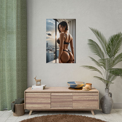 Плакат Ади Вонг, художній принт дівчини з аніме в червоній сукні, декор стіни з шпигункою Вайфу