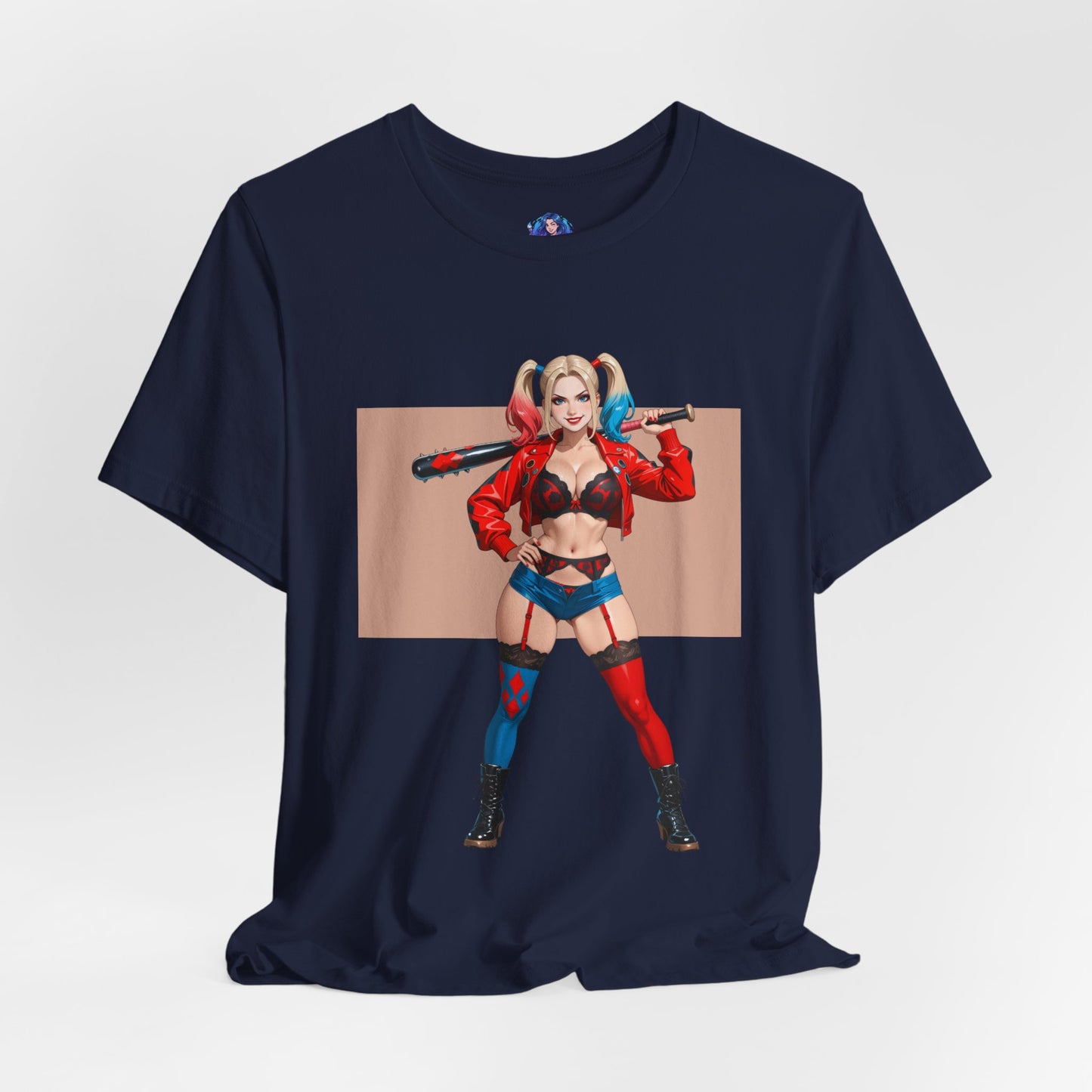 Harley Quinn Shirt | DC Comics T-Shirt für Otakus &amp; Gamer | Süßes, verrücktes Waifu-Shirt