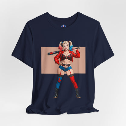 Harley Quinn Shirt | DC Comics T-Shirt für Otakus &amp; Gamer | Süßes, verrücktes Waifu-Shirt