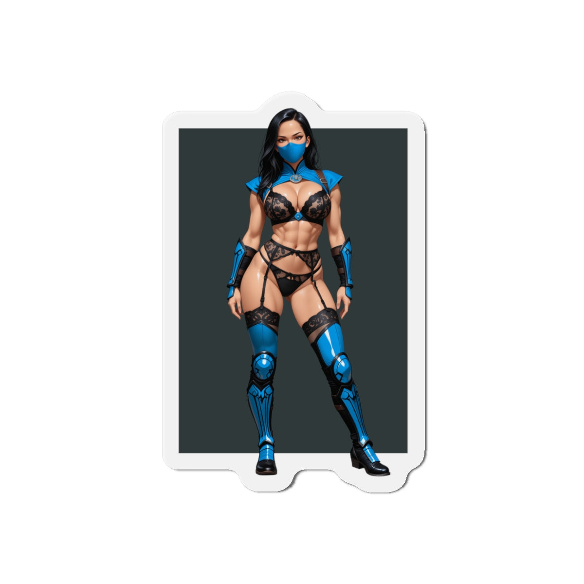 Магніт Kitana Mortal Kombat – магніт з аніме-дівчиною-воїном, декор для геймерів