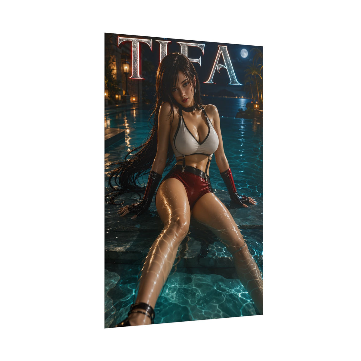 Tifa Lockhart Character Poster Gamer Gift Gaming Setup Wall Decor Print