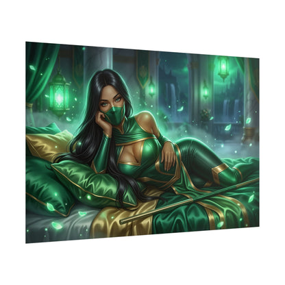 Jade Mortal Kombat Poster, Gaming Poster, Ninja Wall Art Decor