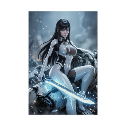 EVE Stellar Blade Poster, Stellar Blade Wall Art, Sci Fi Warrior Girl Print, Gaming Room Decor, Gamer Gift