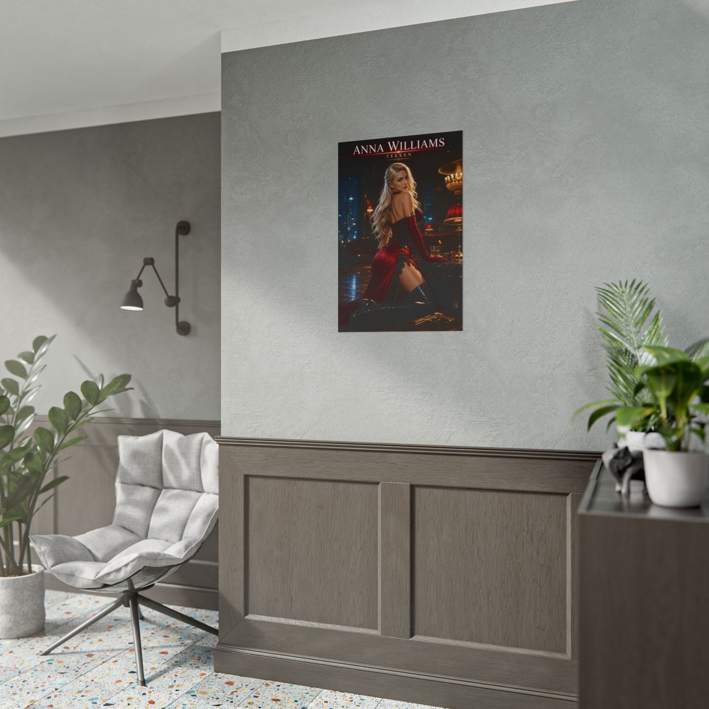 Anna Williams Poster, Tekken Wall Art, Gaming Print, Pin Up Decor