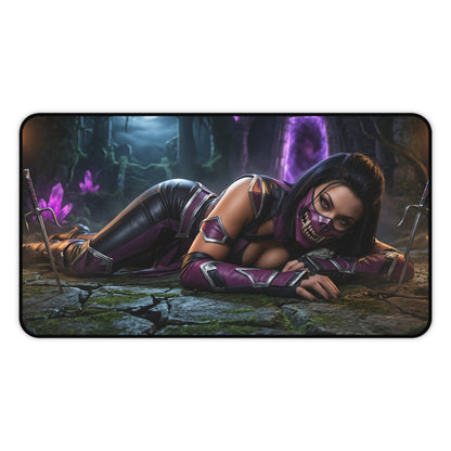 Mileena Gaming Mouse Pad, Mortal Kombat Desk Mat, Fierce Fighter Girl Setup — high‑def Mileena artwork on premium gaming desk mat