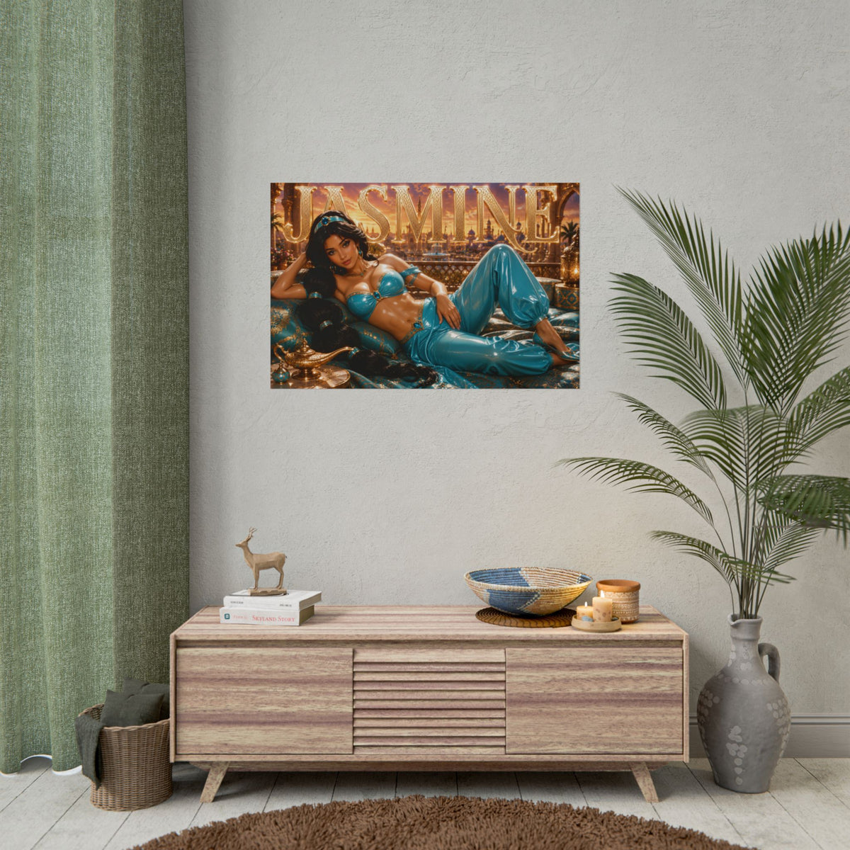 Princess Jasmine Aladdin Poster Fantasy Wall Art Room Decor Collectible Print